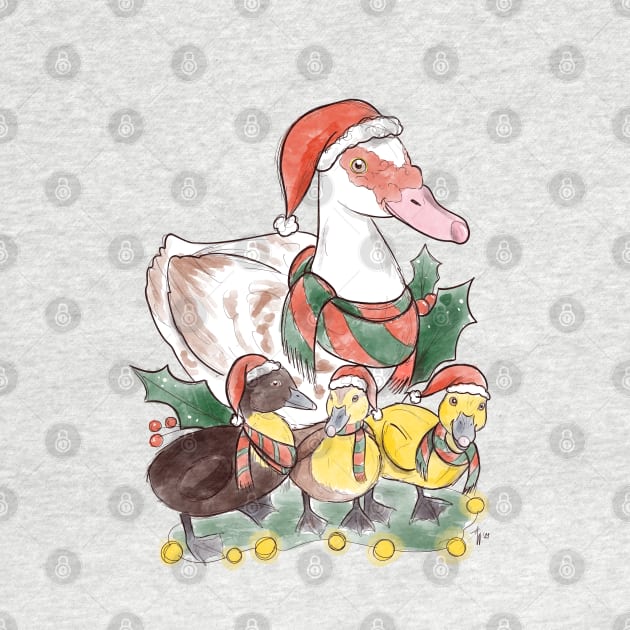 Christmas duck by Jurassic Ink